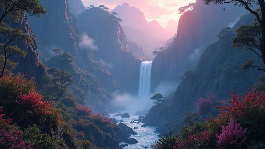 Magical Glowing Mountains on Pandora