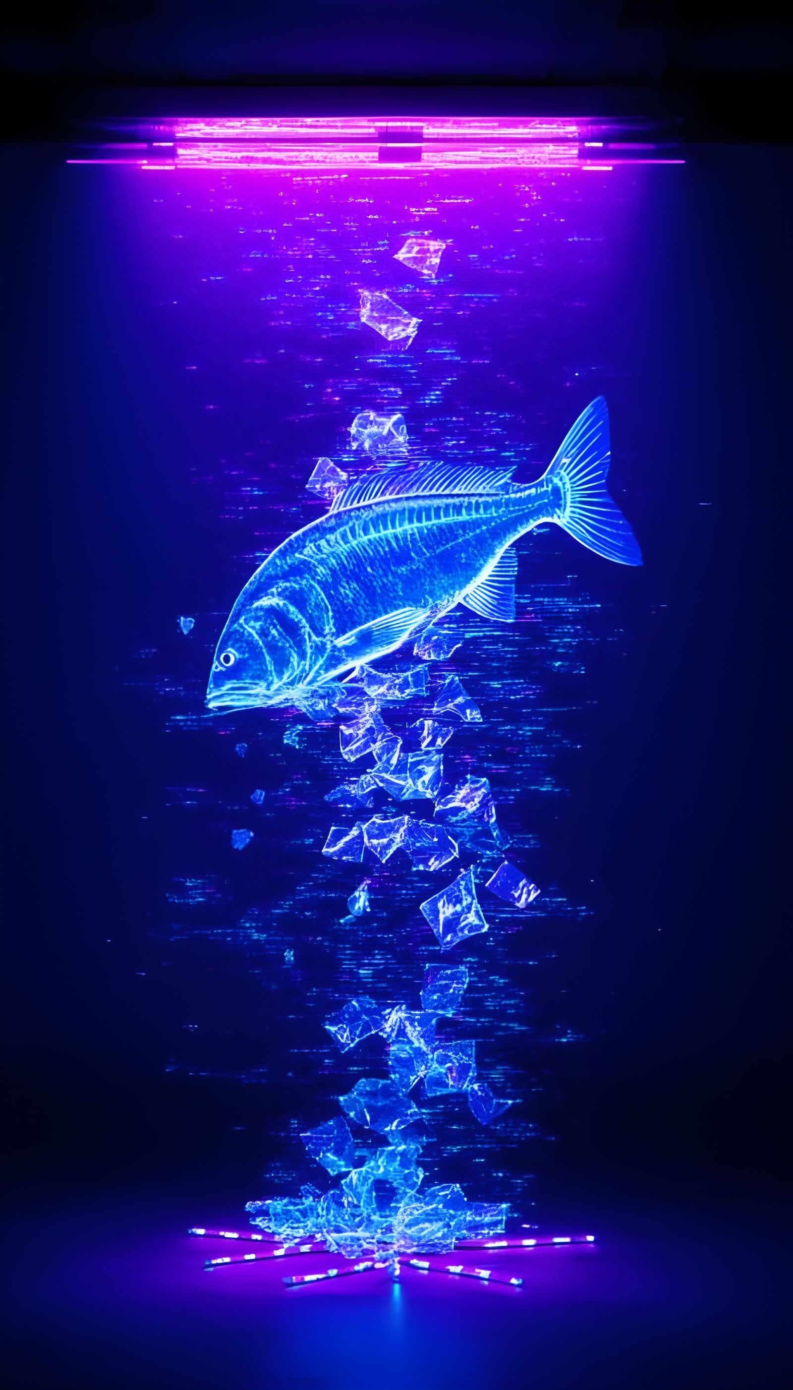 Futuristic LED Art Shows Plastic Waste Futility