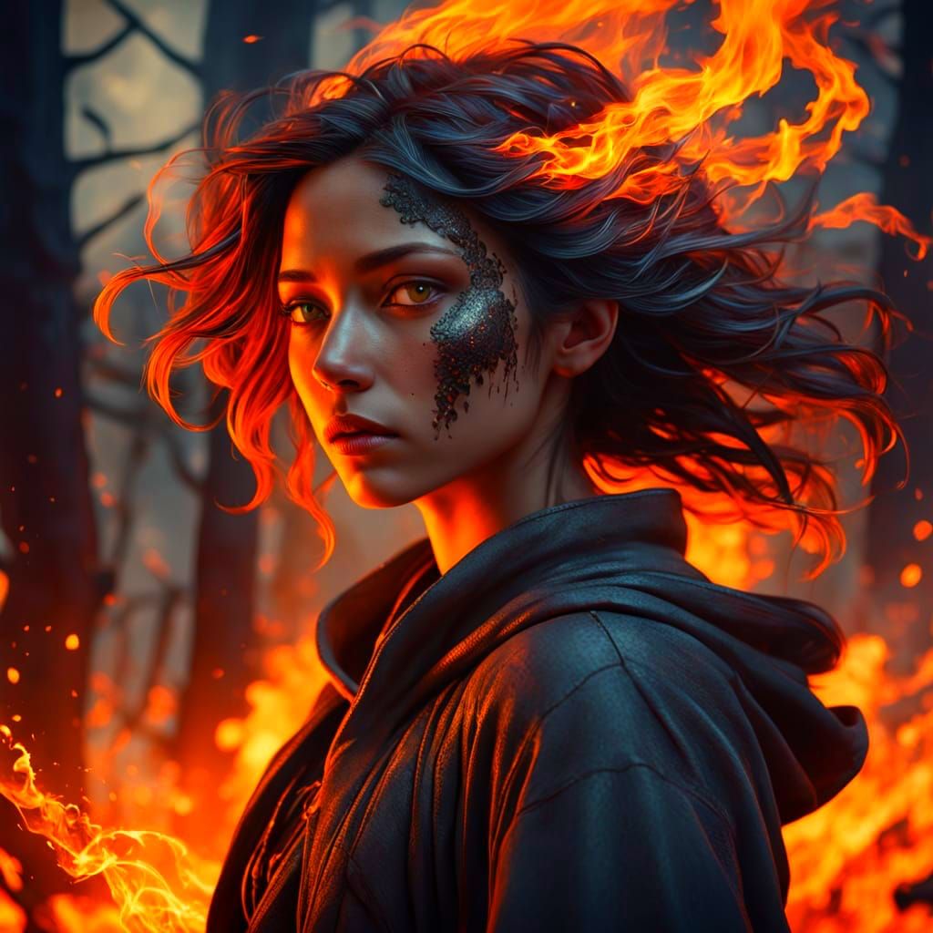 Fiery Goddess Embodies Unbridled Passion