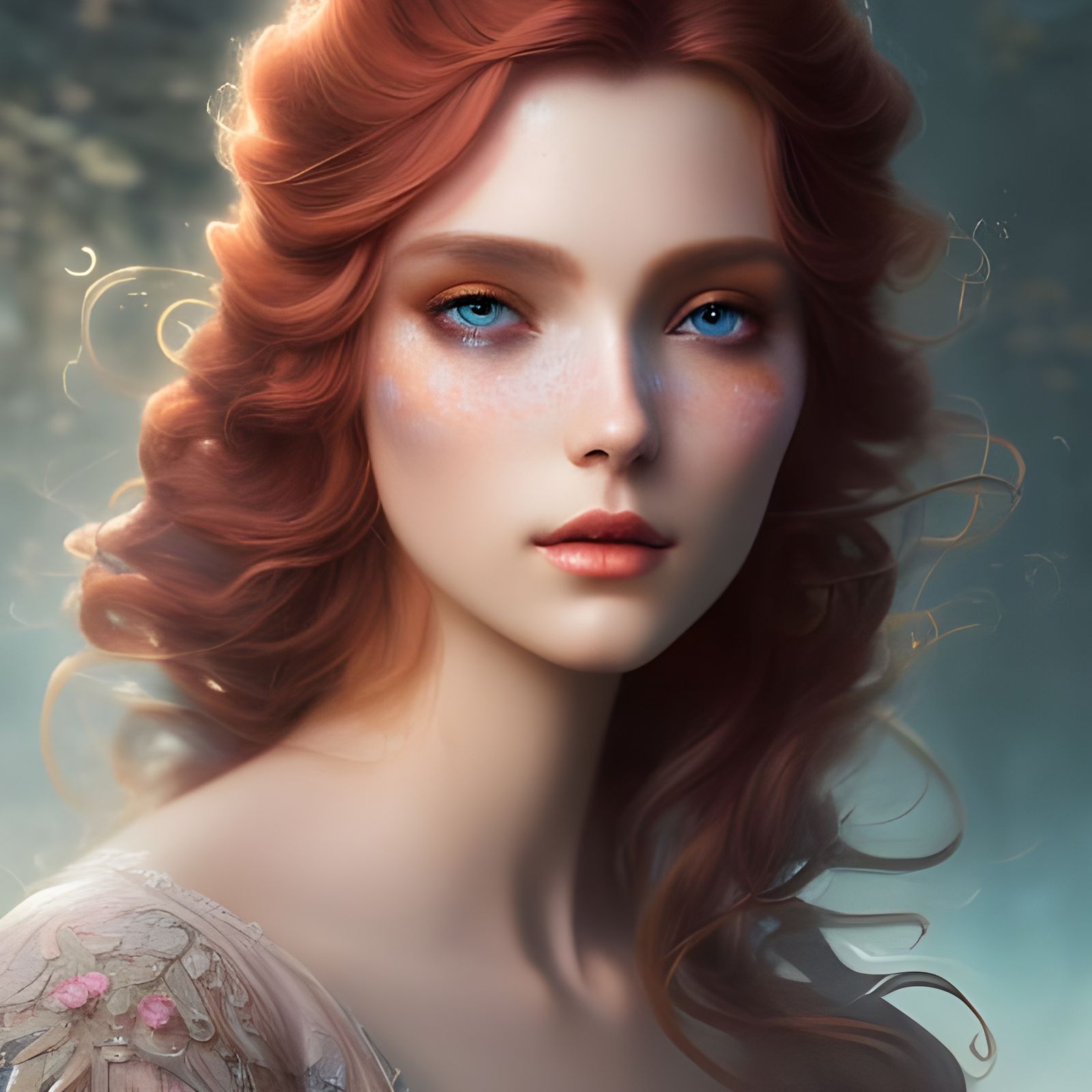 Girl with copper curls