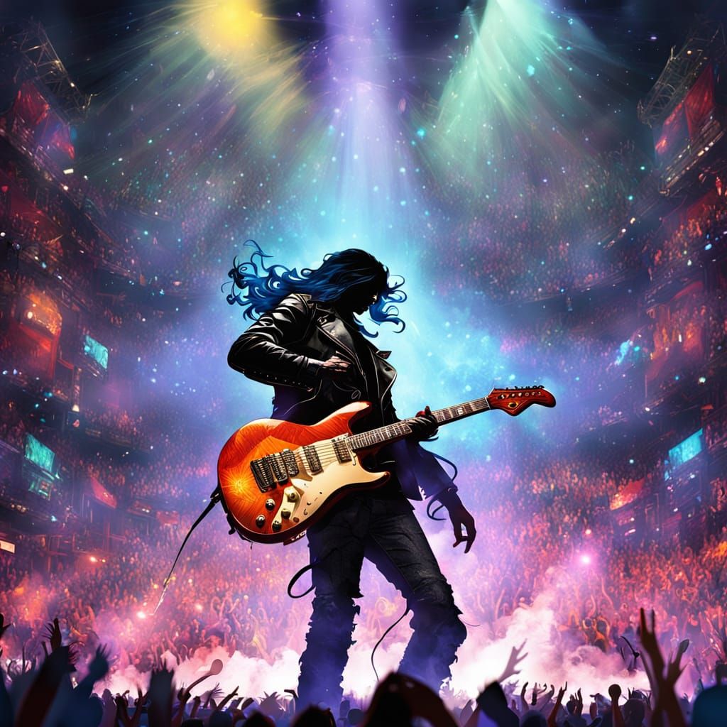 Epic Anime Rock Concert Performance