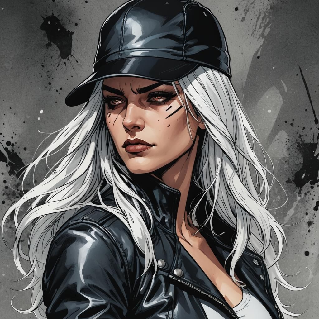 Winter: Female Wrestler in Comic Book Art Style