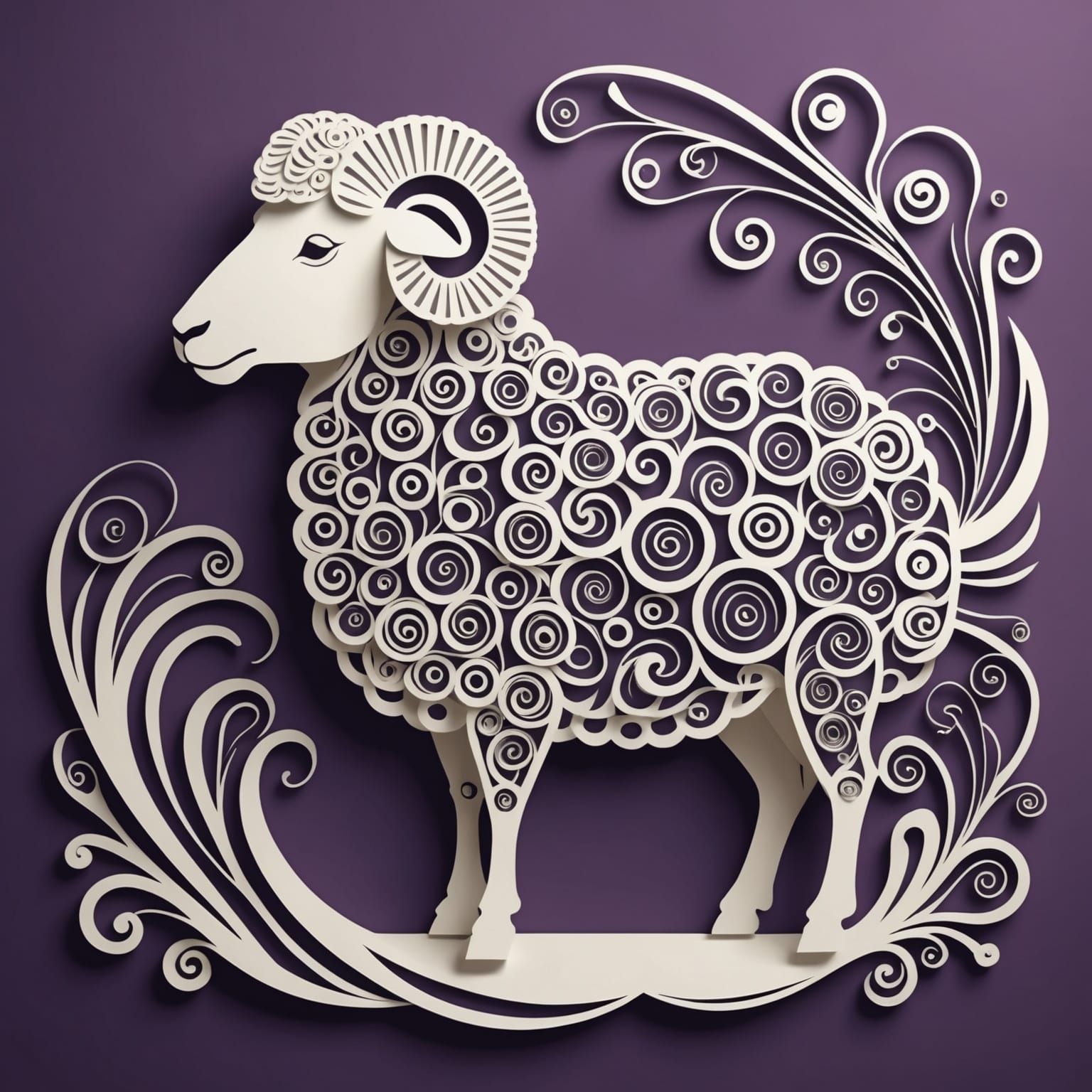 Kirigami sheep