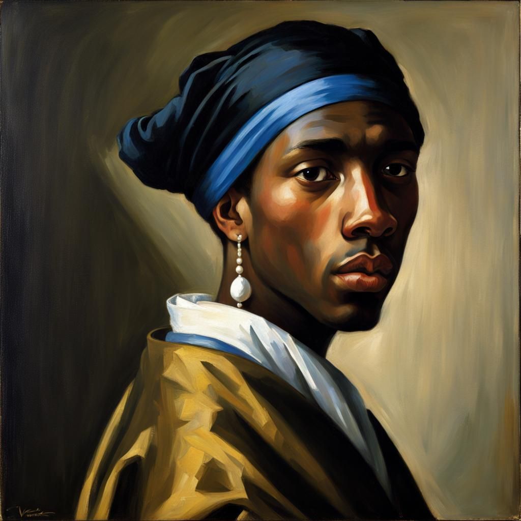 Boy with a Pearl Earring – Vermeer Variations #5