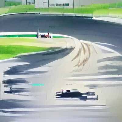 Minimalist Anime F1 Race Car Design