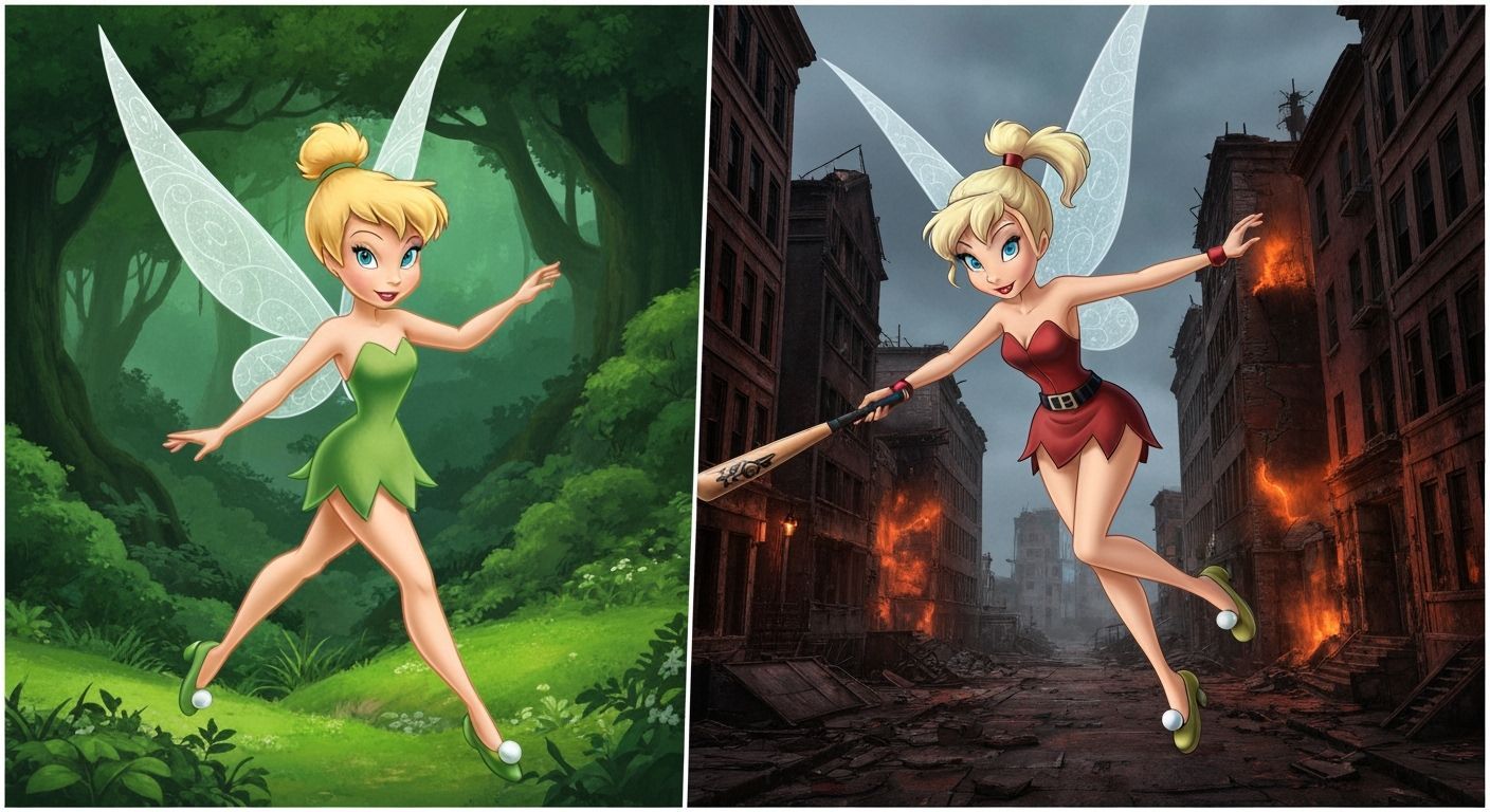Tinkerbell as Harley Quinn in Burton Style