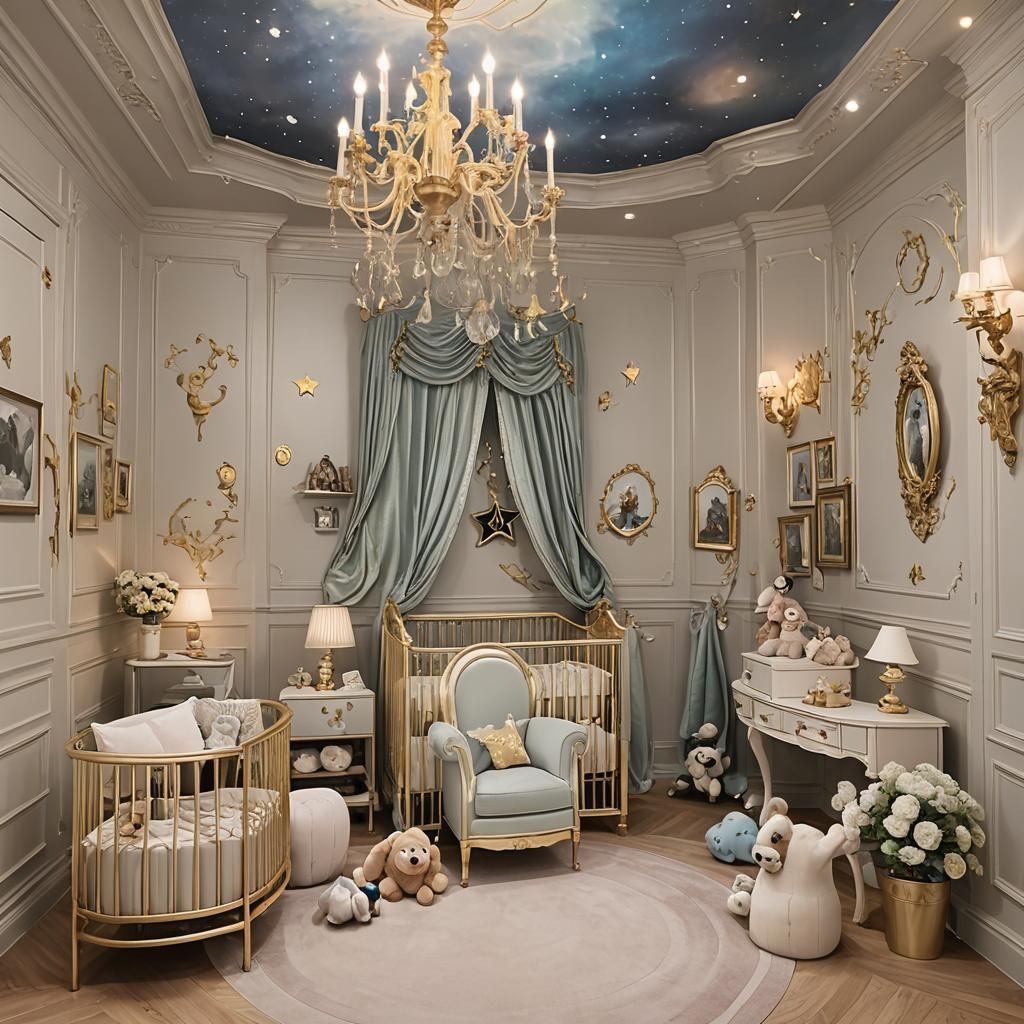 Magic-Themed Nursery in a Lavish Mansion