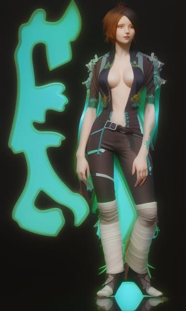 Hyperdetailed Portrait in Triadic Colors