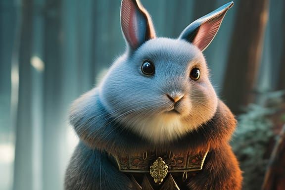 Rabbit Magician: A Detailed Digital Painting
