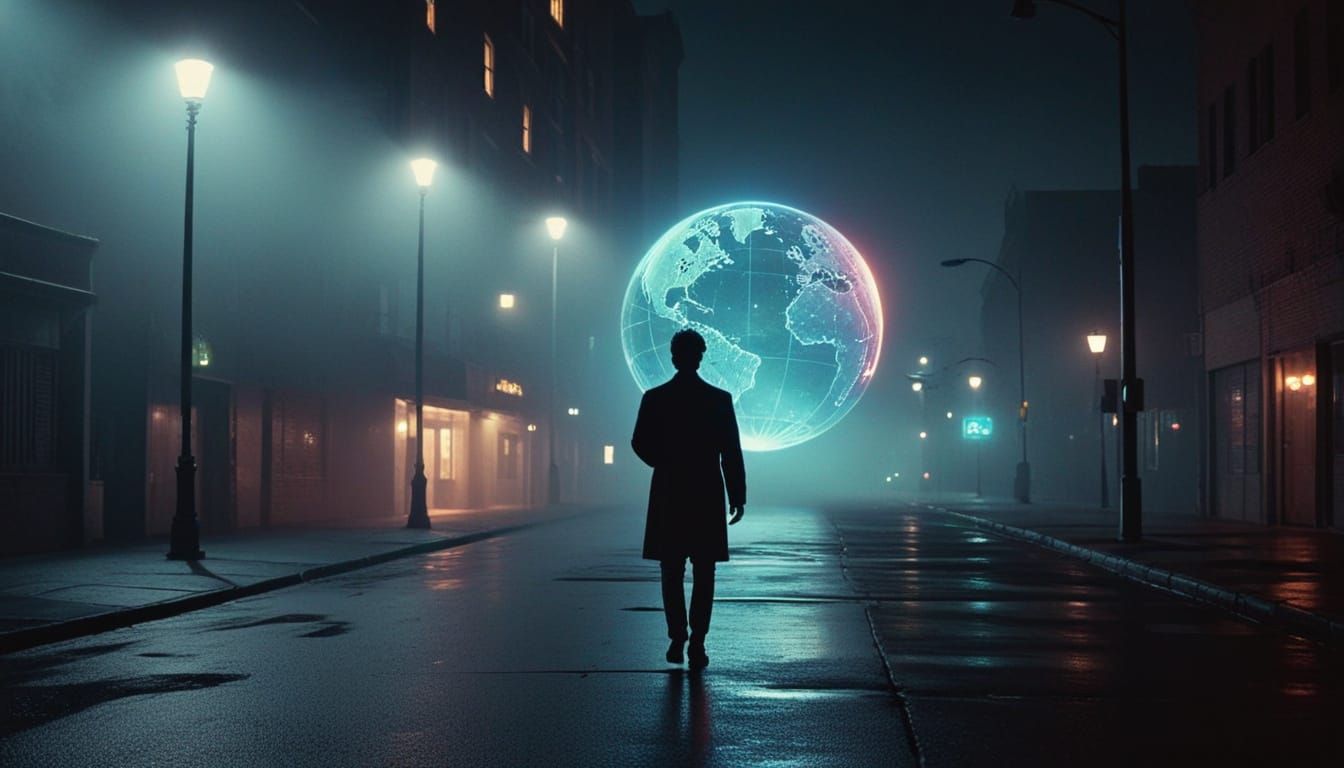 Neon Silhouette: 1980s Retro Music Video Aesthetic