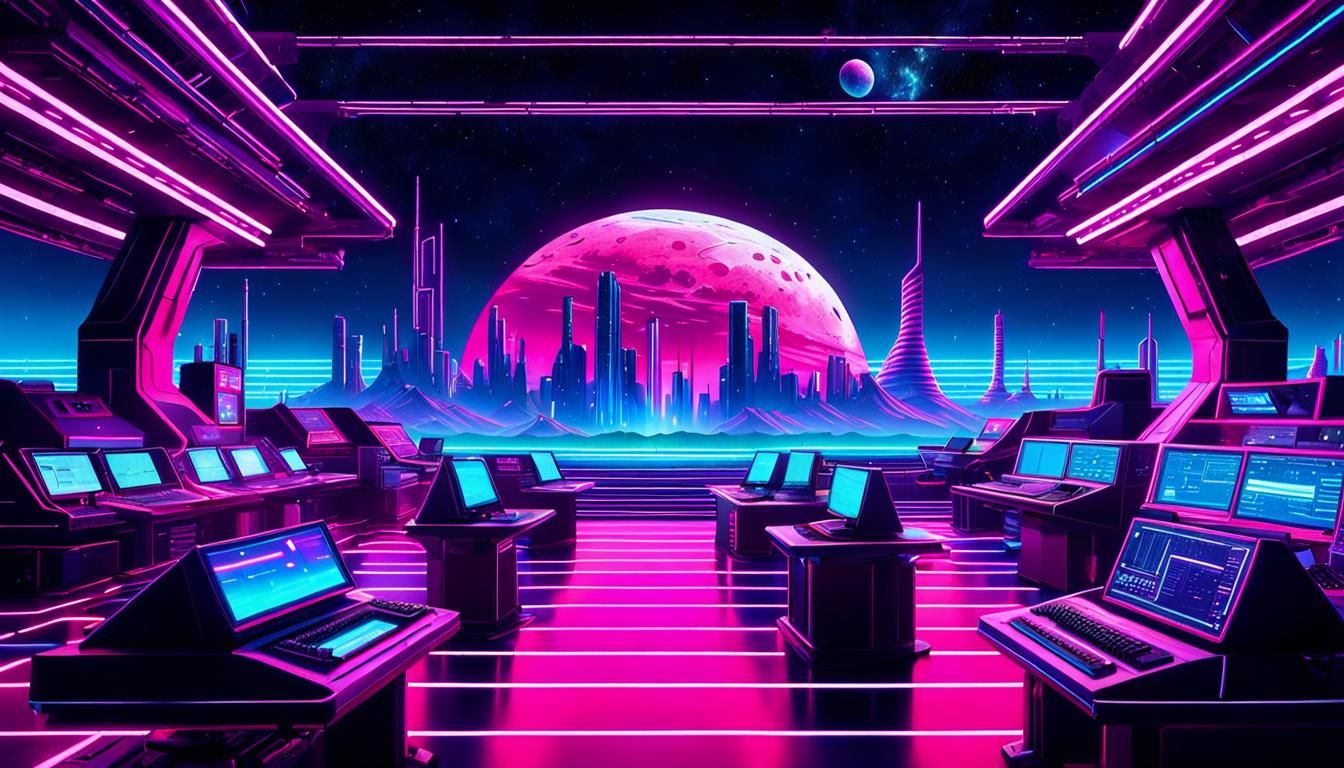 Futuristic Science Lab in Galactic Theme Park