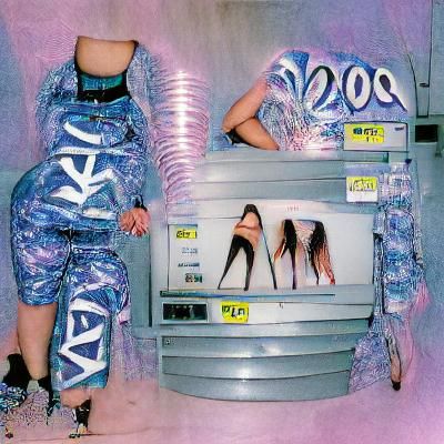 90s Eurodance Album Cover in Y2K Fashion