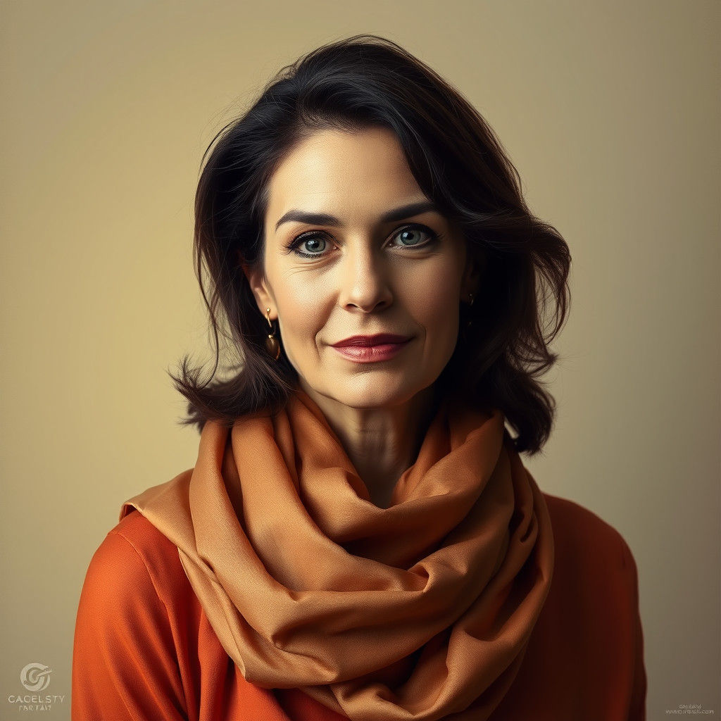 Elegant Woman Portrait in Classic Painting Style