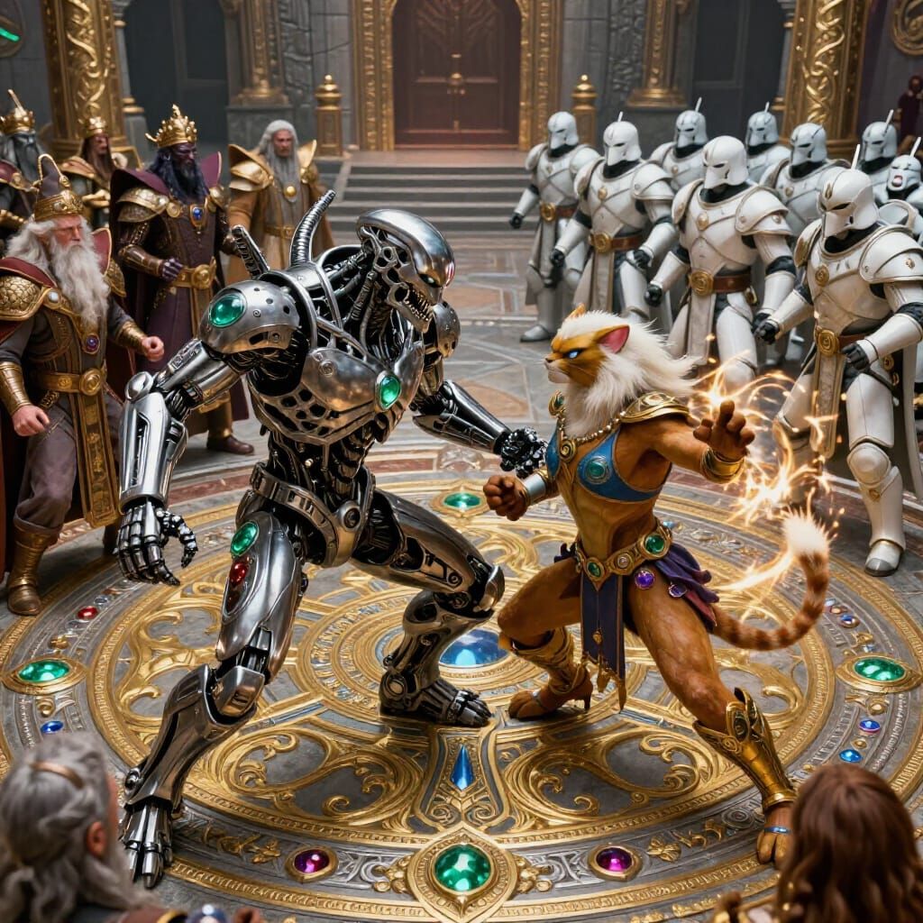 Hybrid Warrior Battle in Jeweled Arena