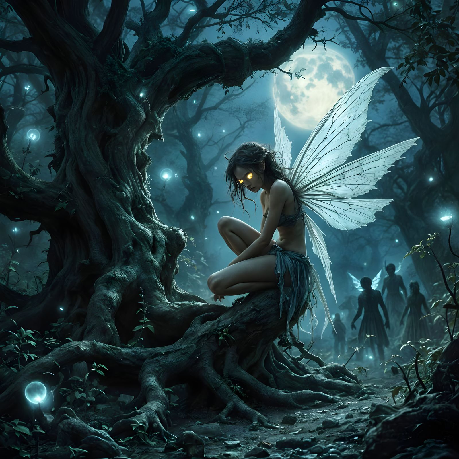 Mischievous Fairy in Enchanted Forest