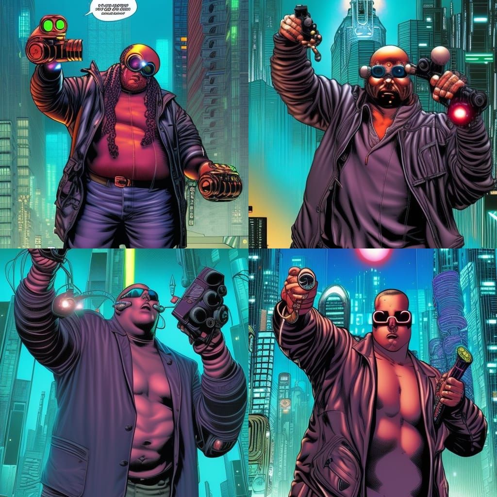 Cyberpunk Comic Book Art: Fatboys Return 2023
