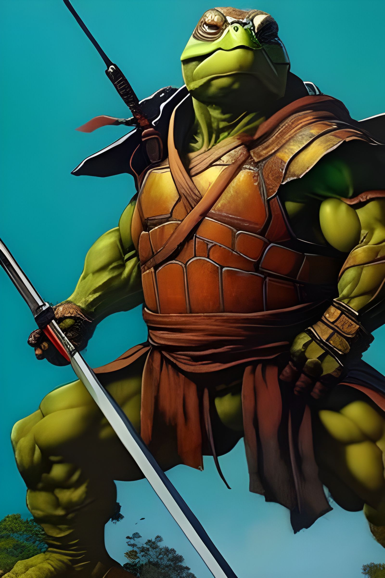 Leonardo as a Rockwell-Inspired Portrait