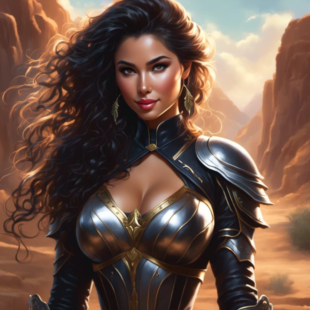 Beautiful Hawaiian Woman on Sandy Beach