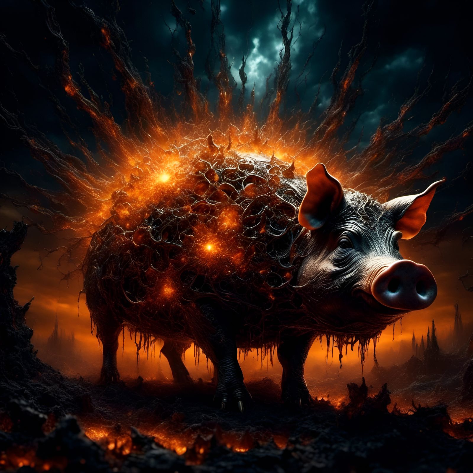 Exploding pig