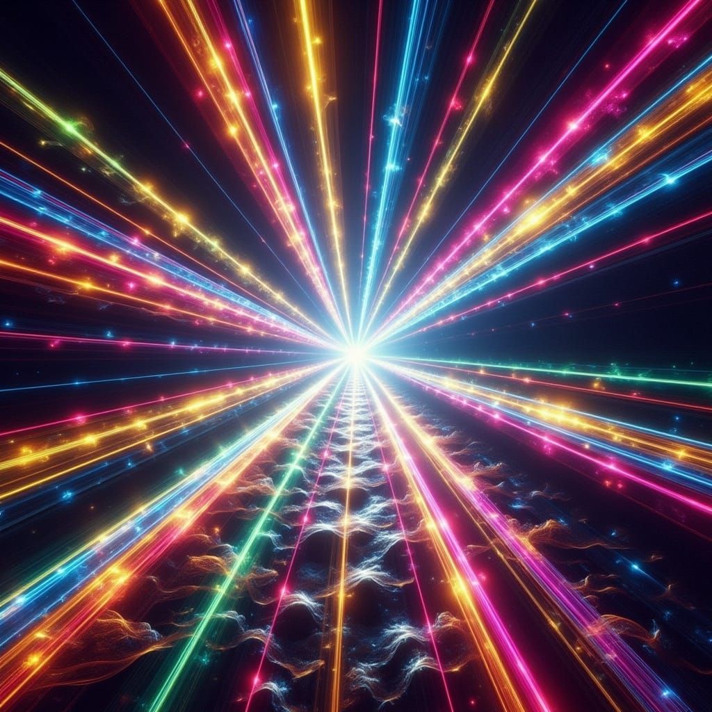 Mesmerizing Light Refraction Anamorphic Optical Illusion