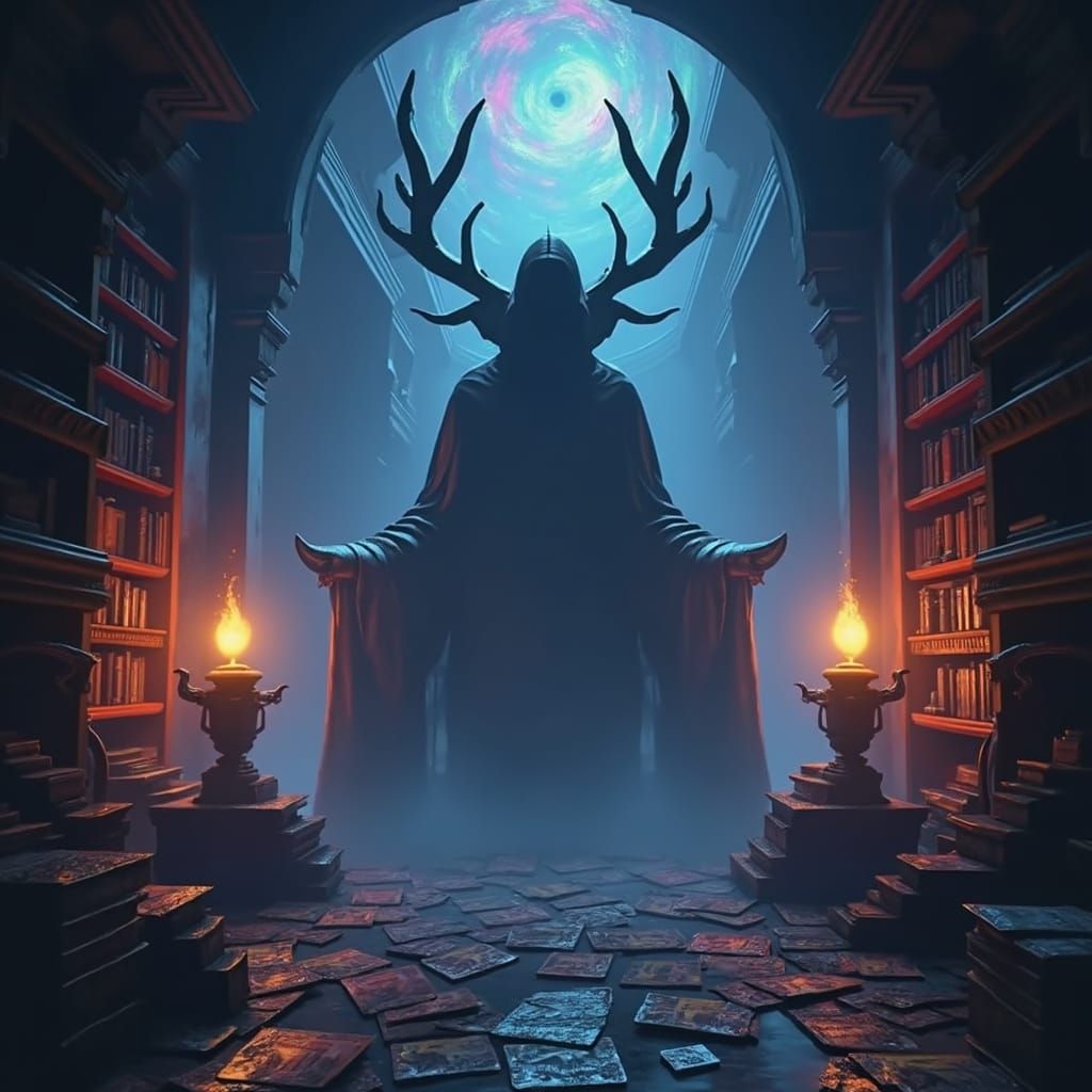 Trading Card Collector's Lair with Gothic Logo