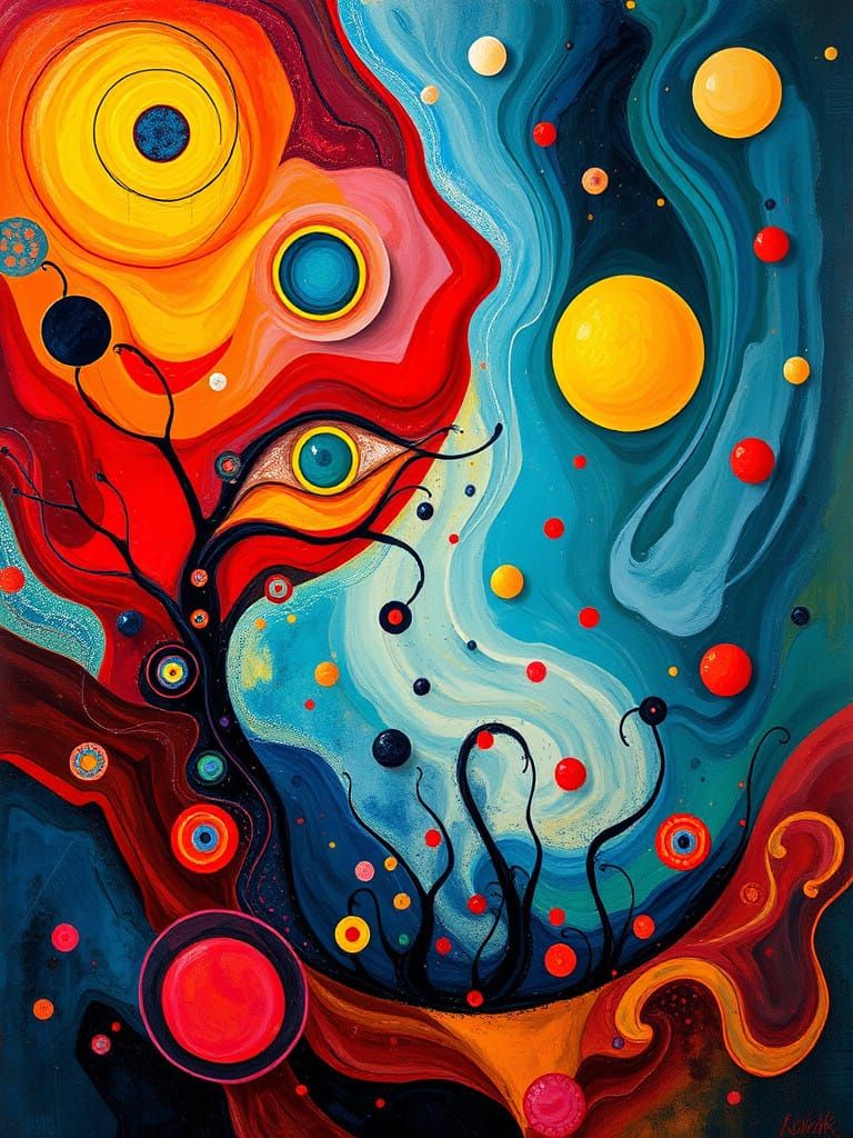 Surreal Dreamscapes in Mid Century Minimalist Style