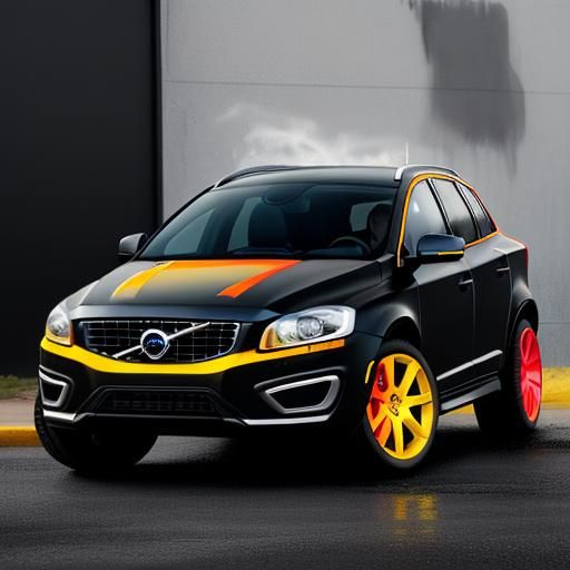 Flaming 2011 Volvo XC60 in Graffiti Art Style