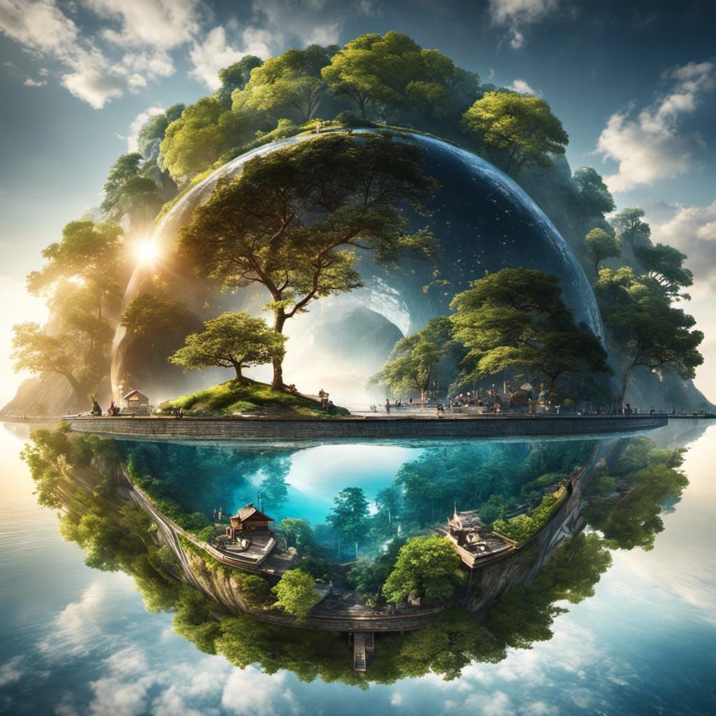 Tree of Seasons in Detailed Digital Illustration