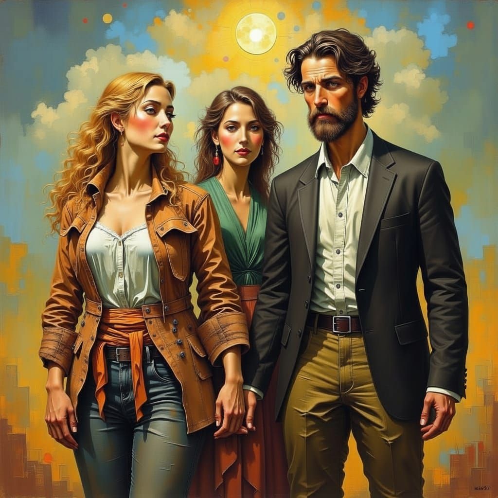 AI Generated Image of a Happy Family