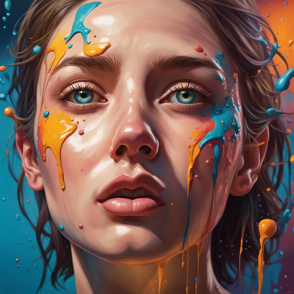 Detailed Hyperrealistic Portrait with Dramatic Lighting