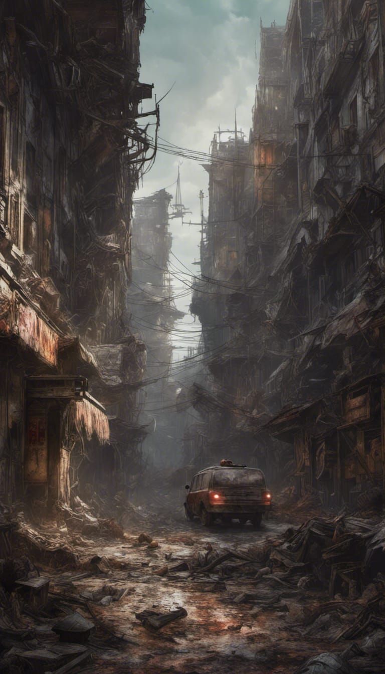 Dark Post-Apocalyptic World Ruined by Lovecraftian God