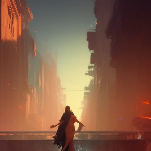 Futuristic Concept Art in Dynamic Lighting