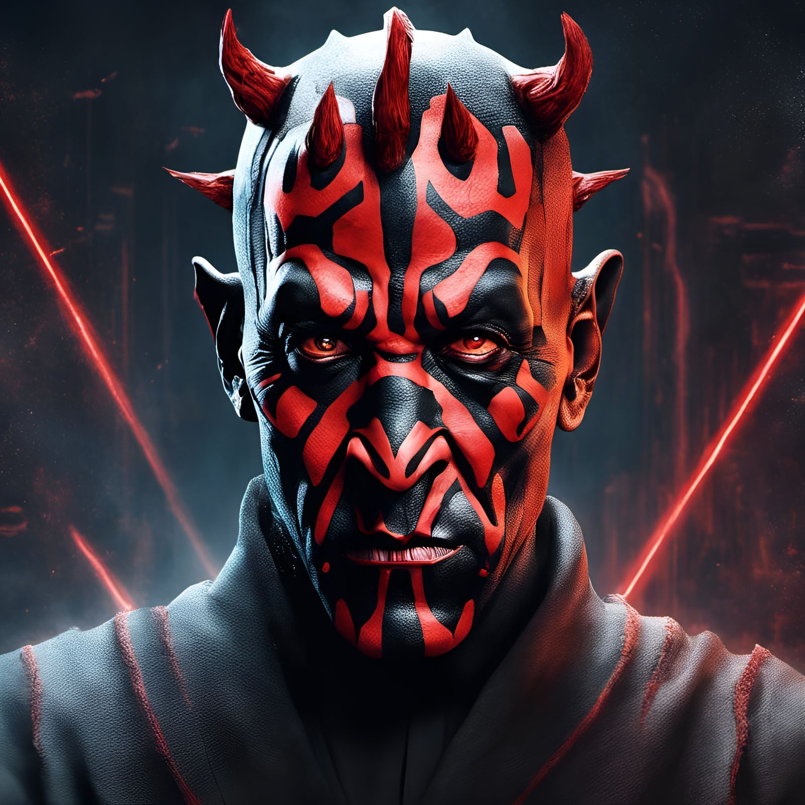 Spider-Man and Darth Maul Fusion Portrait
