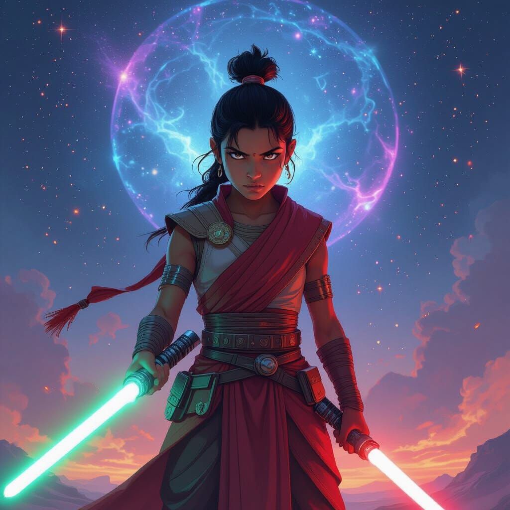 Ashoka in a Mystical Galaxy, Digital Concept Art