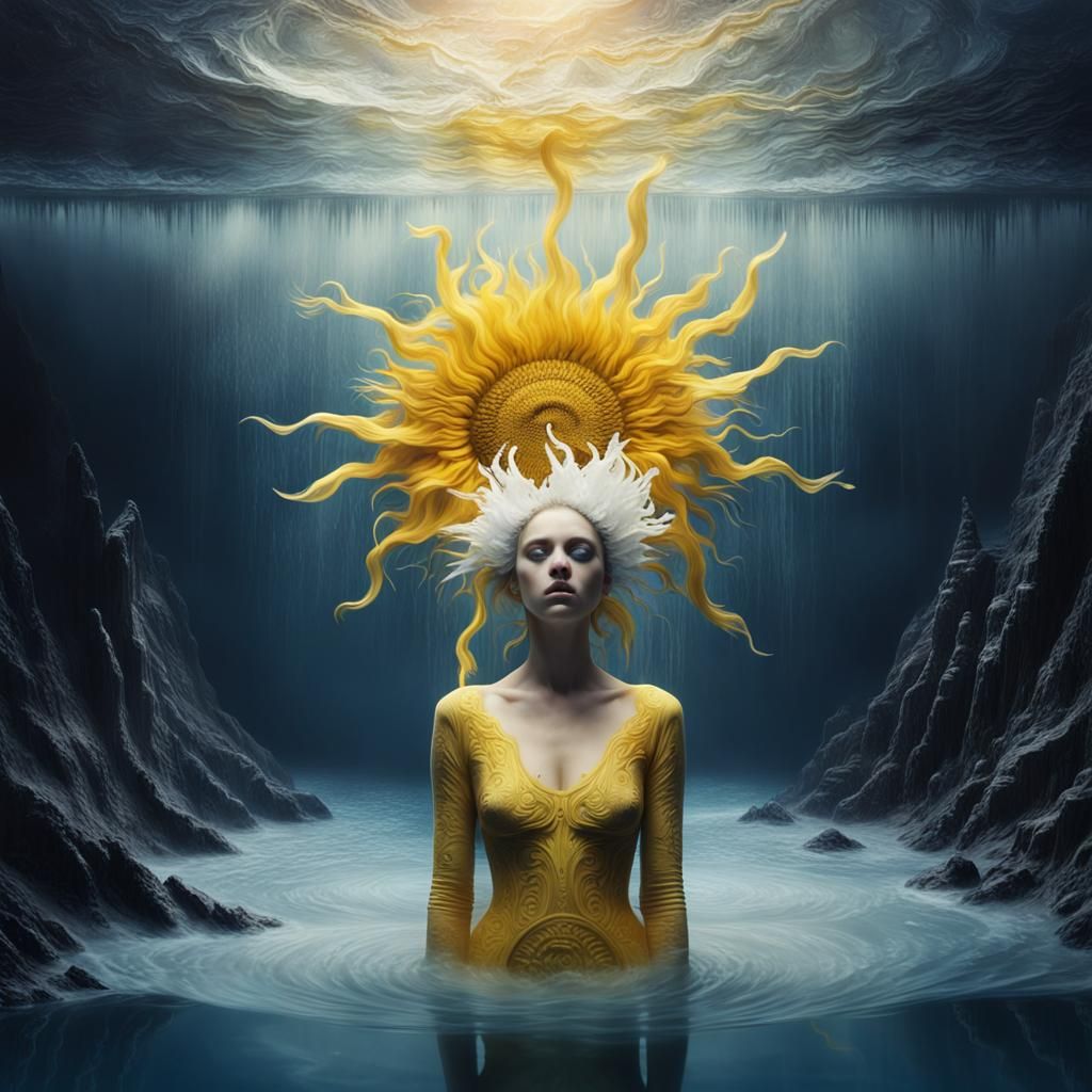 Surrealist Painting: Sunshine in Cold Water