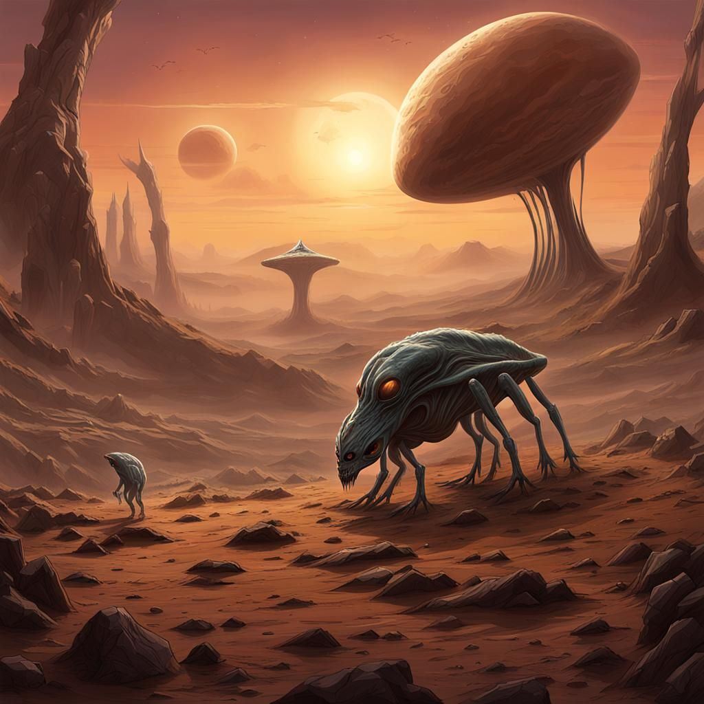 Exoplanet Lifeforms: Speculative Xenobiology Concept Art