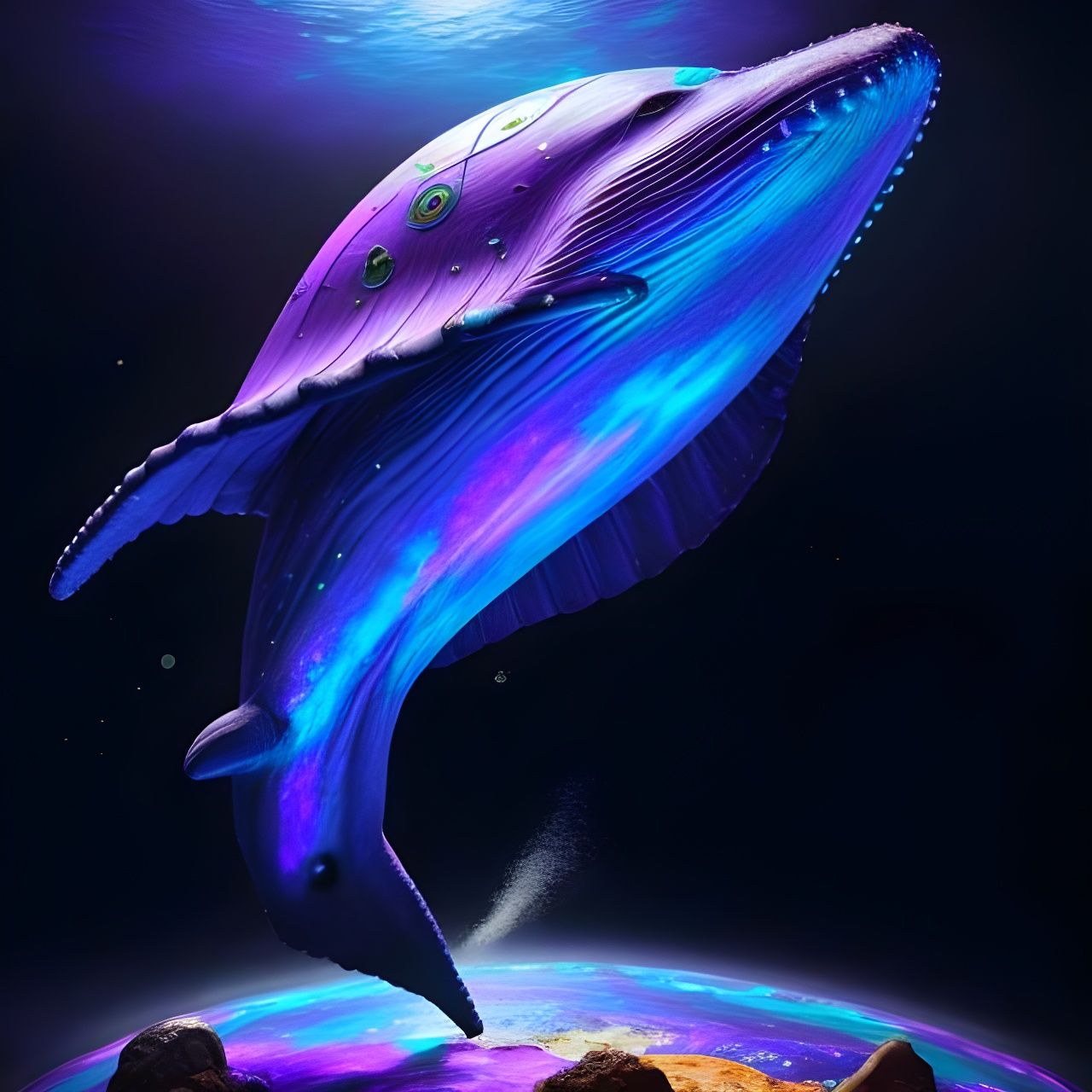 Cosmic Whale in Truffle Cheese Sea