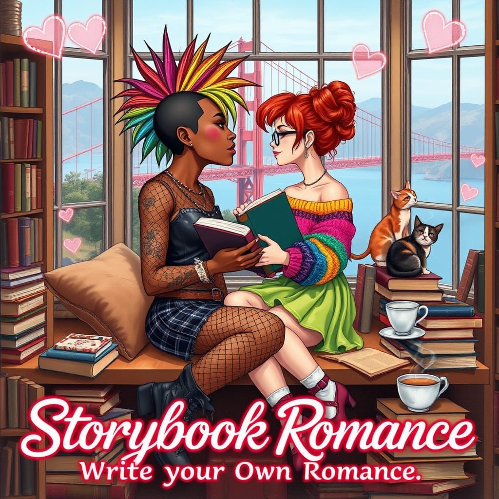 Punk Rebel and Bookworm Embrace Storybook Romance