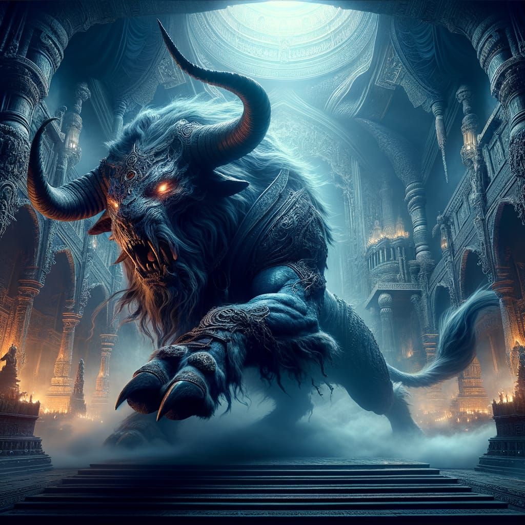 Monstrous Hybrid Beast Rampages Through Sacred Temple
