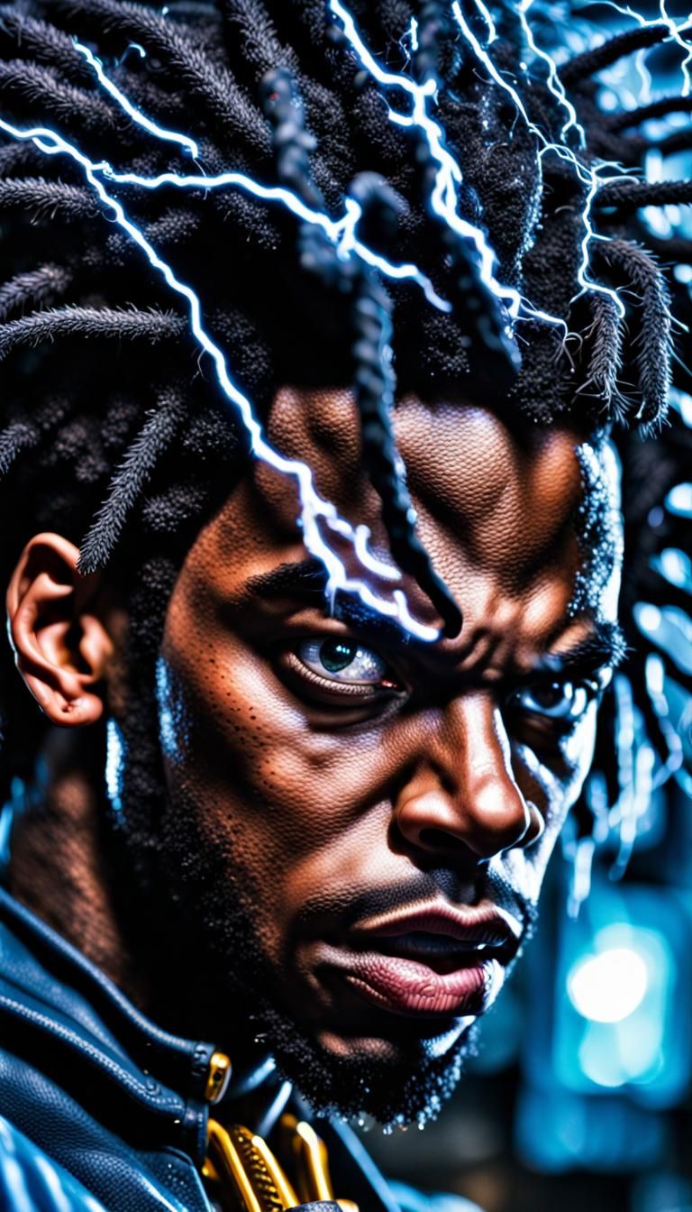The static shock hyperrealistic