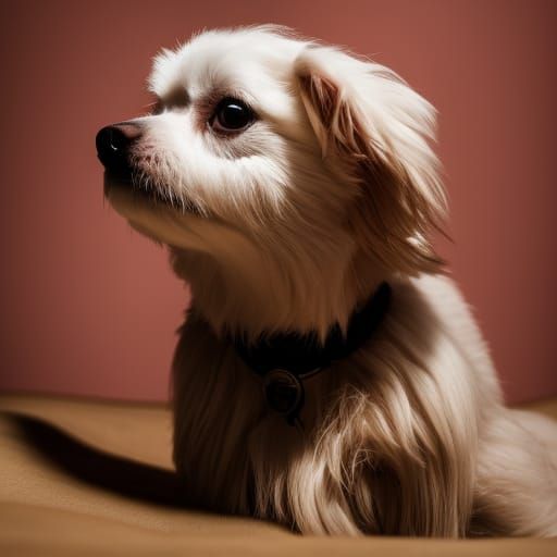 Cute White Dog on Sofa, Professional Photography