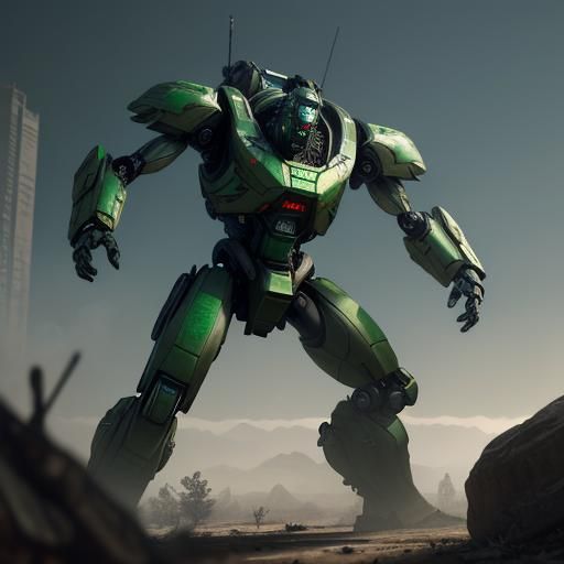 UNSC Woodland Mantis Mech in Sci-Fi Scene