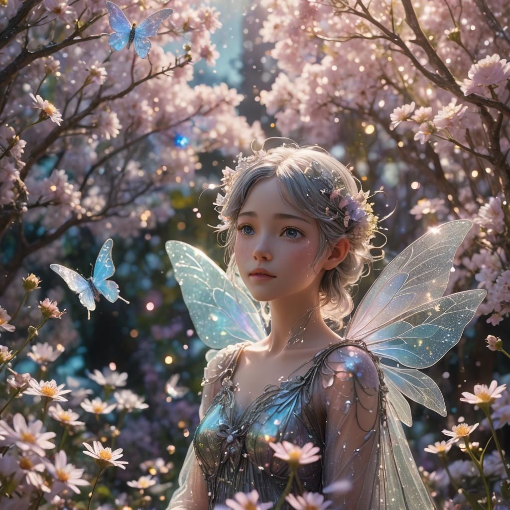 Ethereal Fairy in Dreamy Pastel Light