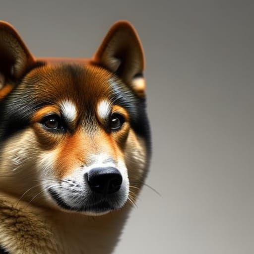 Hyperrealistic Shiba Inu Splash Art