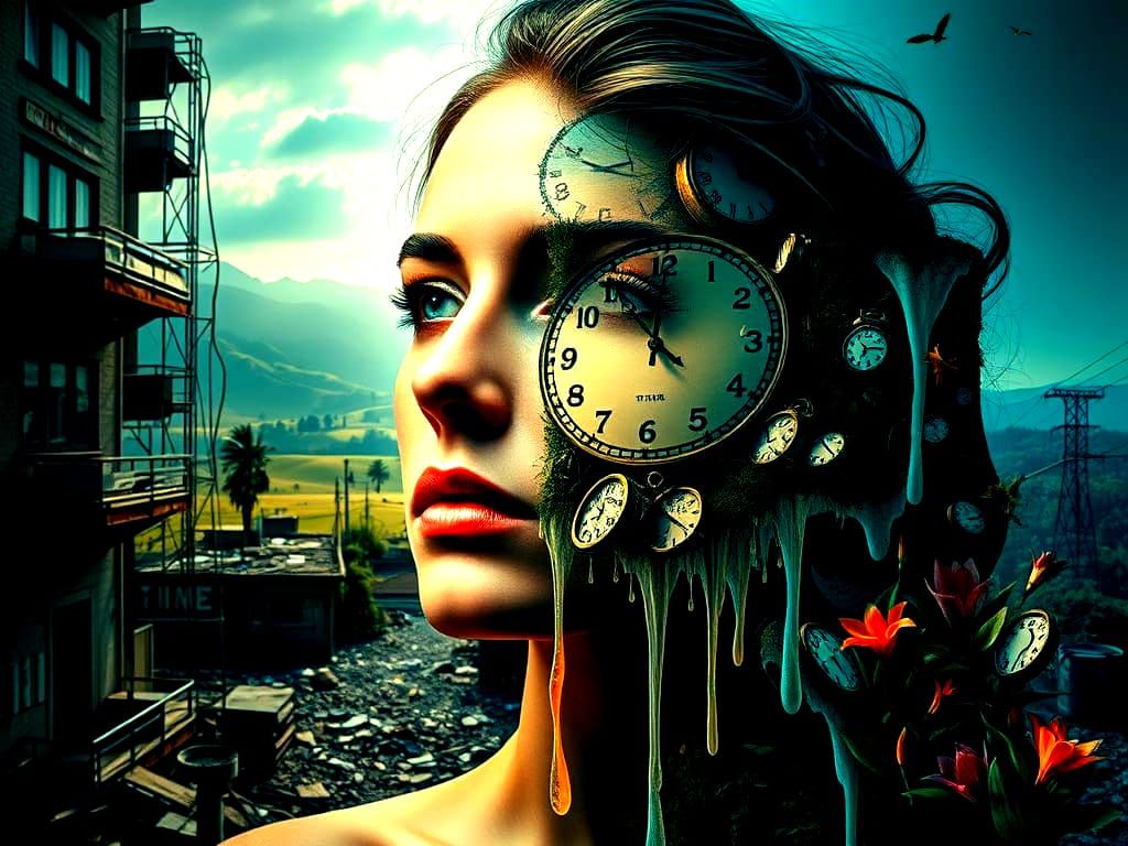 Surrealist Portrait in Hyperdetailed Holographic Style