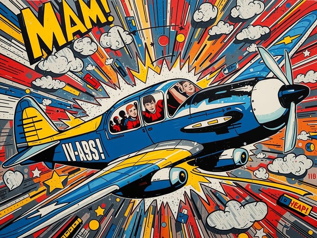 Pop Art Explosion Inspired by Lichtenstein