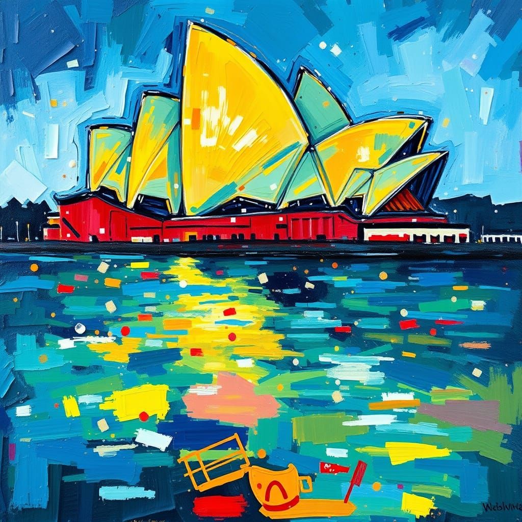 Deep crystal colours, Sydney Opera House