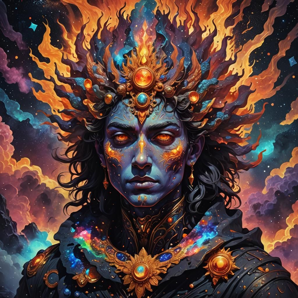 Cosmic Vein Eruption: Holographic Astral Illustration