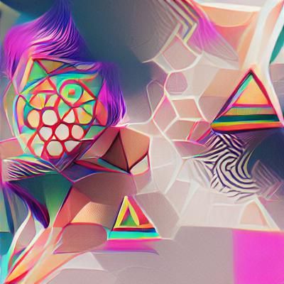 Psychedelic Geometric Abstract Design