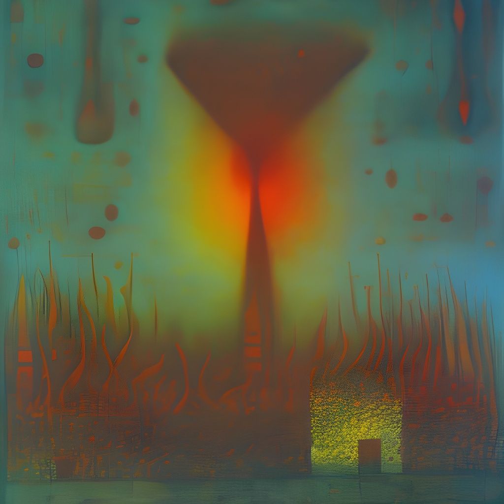 Cairo Ablaze: Surreal Impressionist Art